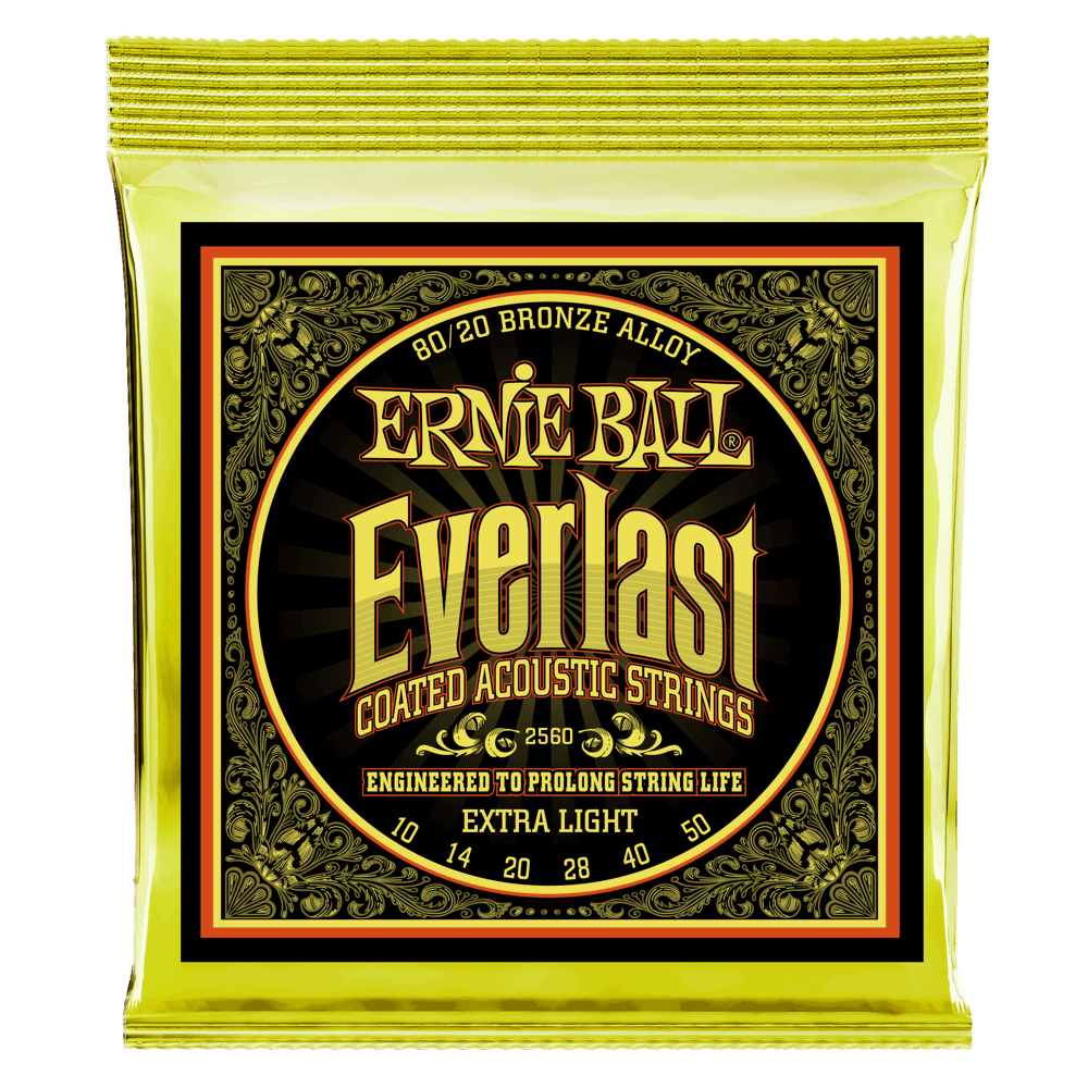 Buy Ernie Ball Everlast coated 80/20 bronze acoustic guitar strings online