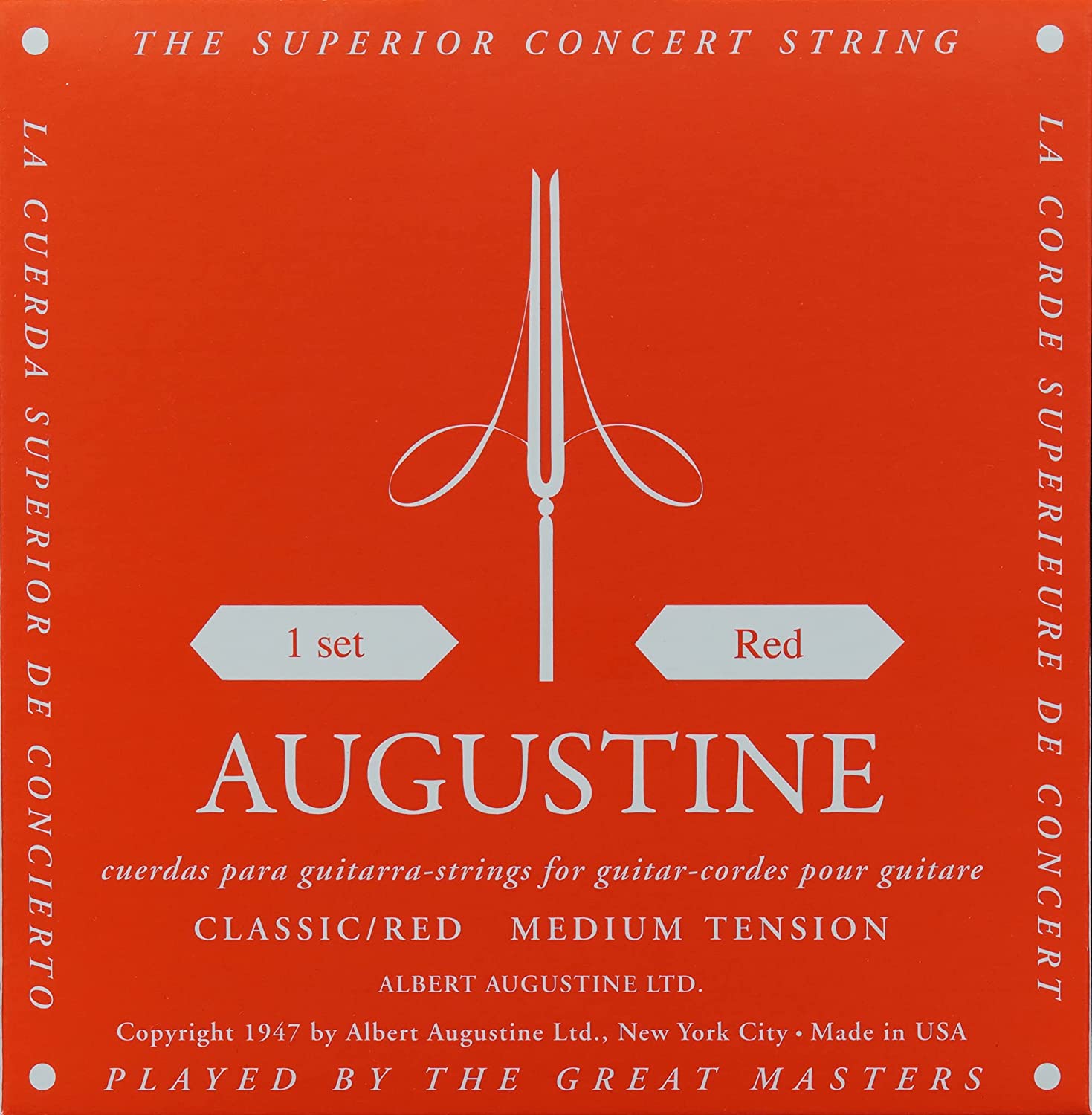 Augustine red tension classical guitar strings