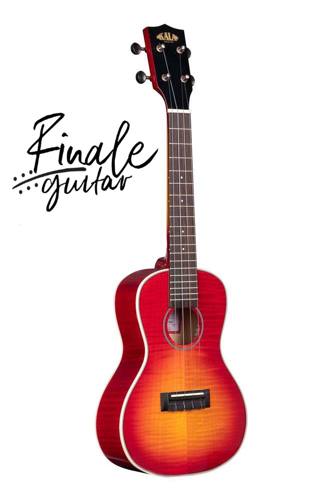 Kala cherry burst tenor KA-FMCB-T for sale in our Sheffield Guitar Shop, Finale Guitar