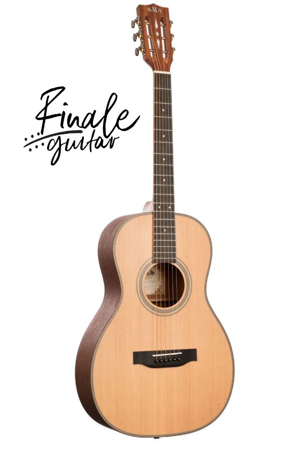 Kala KA-GTR-PLR with bag - solid cedar top, mahogany back and sides for sale in our Sheffield Guitar Shop, Finale Guitar