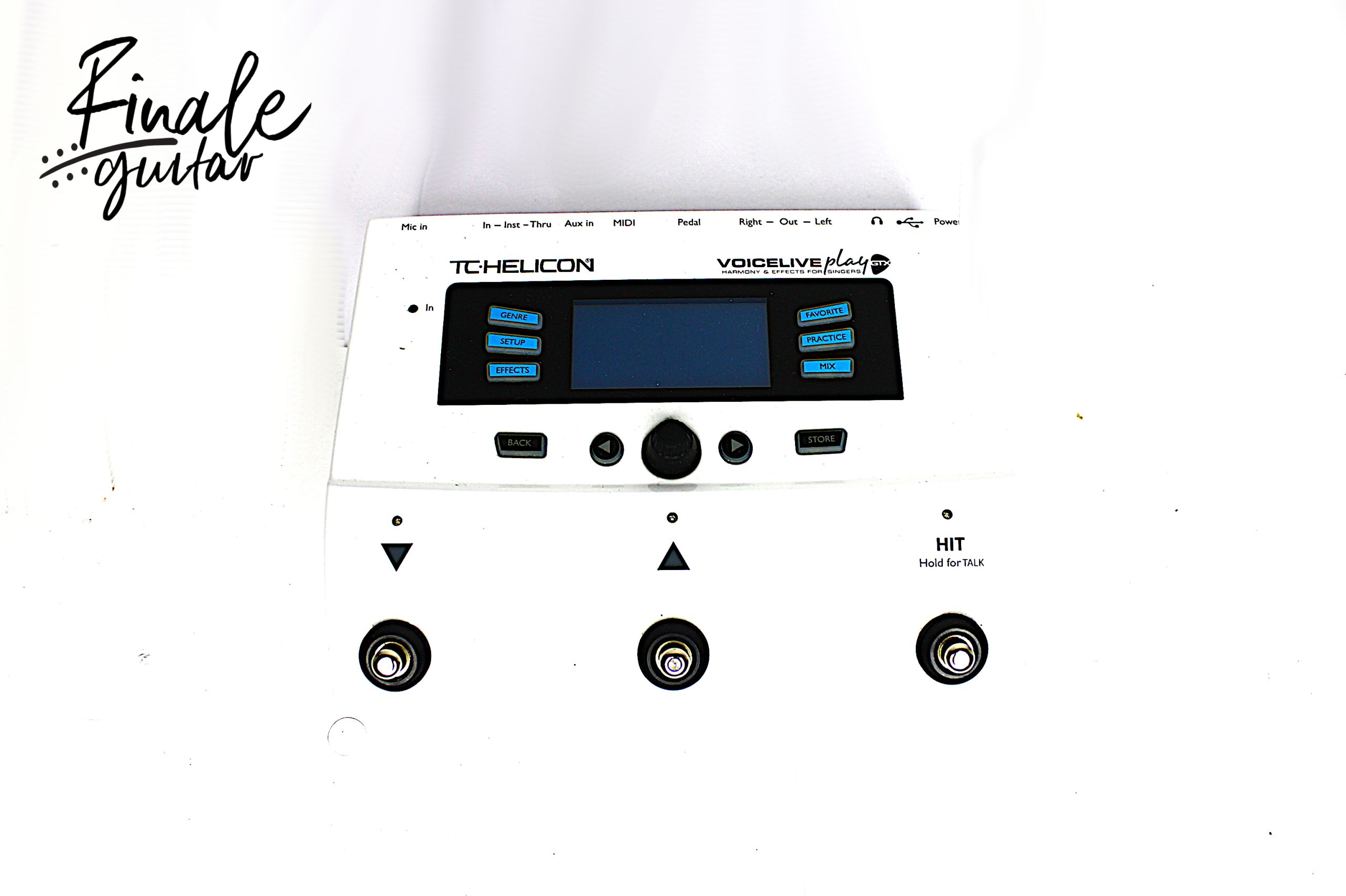 TC Helicon Voicelive Play GTX and power supply for sale in our Sheffield Guitar Shop, Finale Guitar