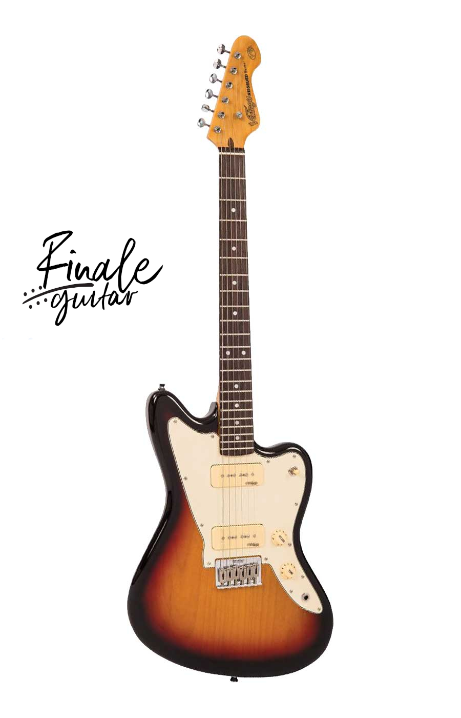 Vintage V65 ReIssued Hardtail sunburst for sale in our Sheffield Guitar shop, Finale Guitar