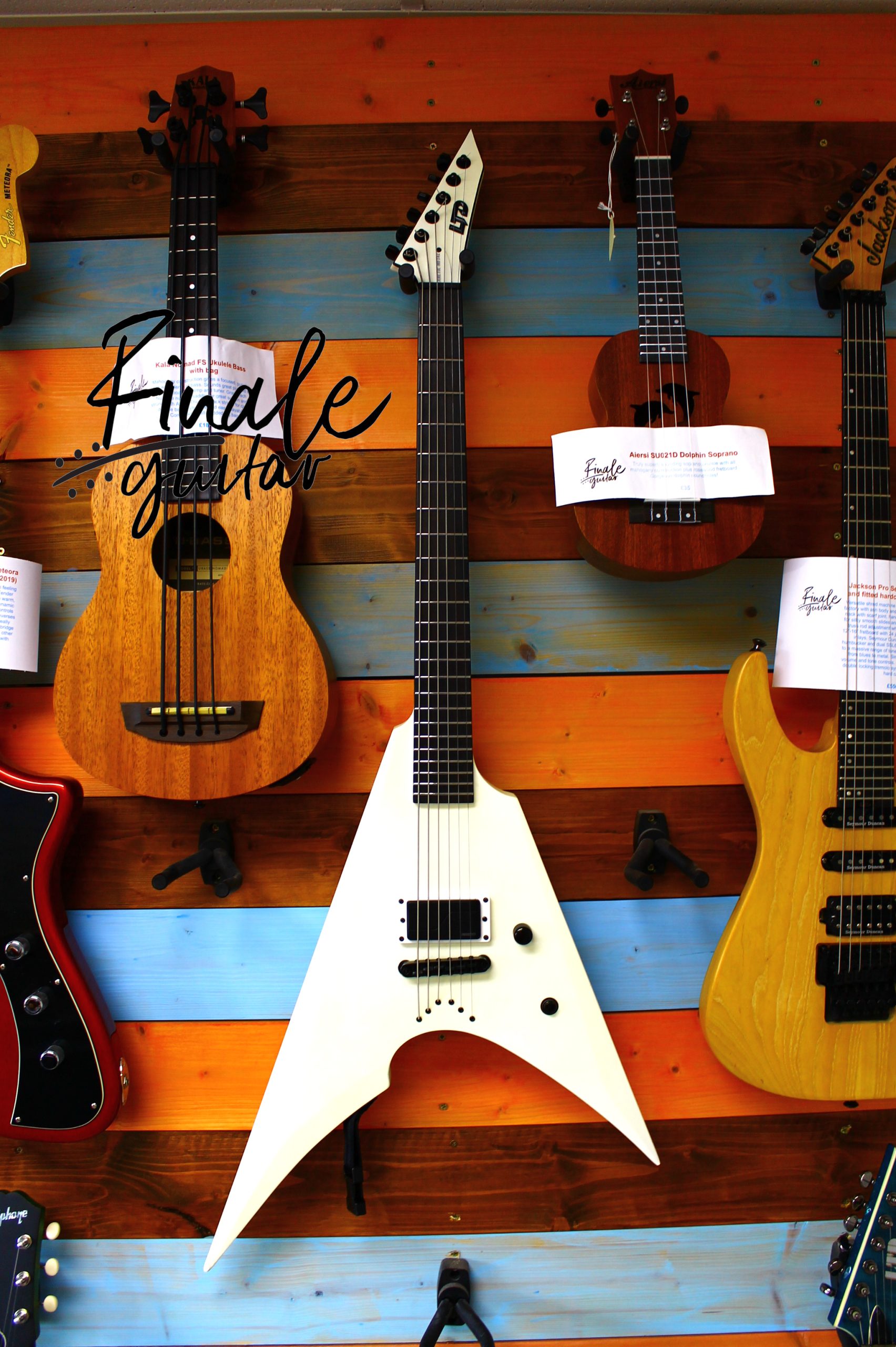 ESP LTD Arrow NT Arctic Metal with case (MIK, 2021) for sale in our Sheffield Guitar Shop, Finale Guitar